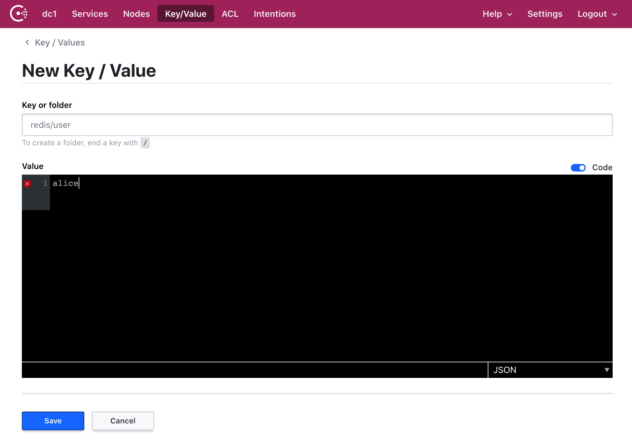 Key Value Page